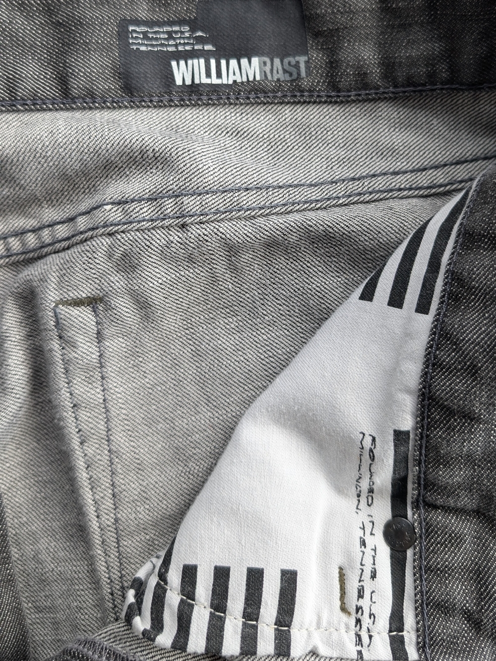 William Rast Jackson Slim Straight Jeans (40) Gunpowder - Picture 5 of 7